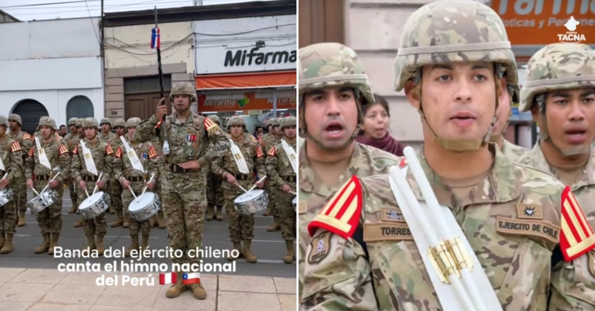 Fiestas Patrias: Ejército chileno emociona al interpretar el Himno Nacional del Perú