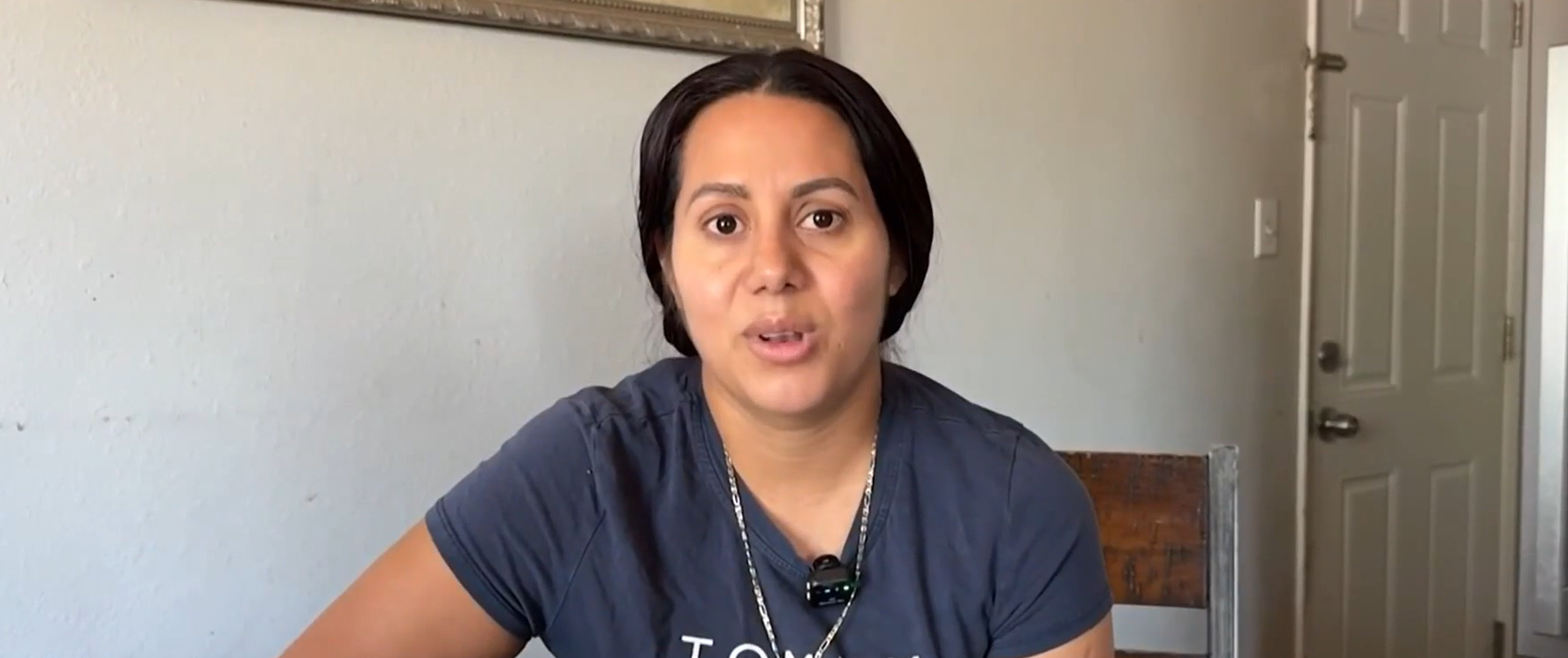 La esposa del detenido en Las Vegas.