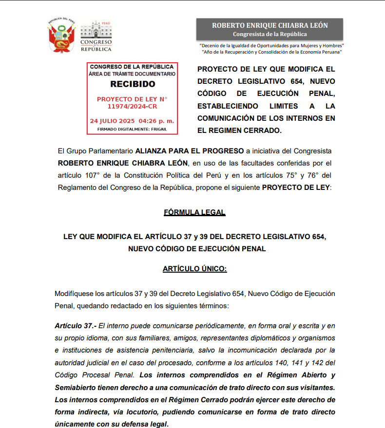 Proyecto de ley