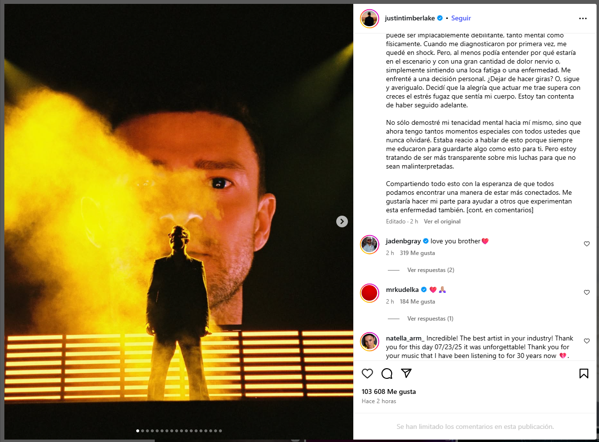Publicacin de Justin Timberlake en Instagram.