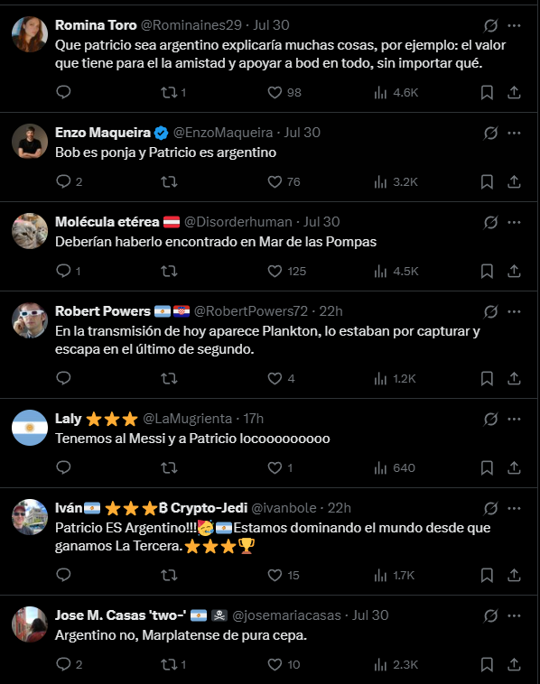 Comentarios en X