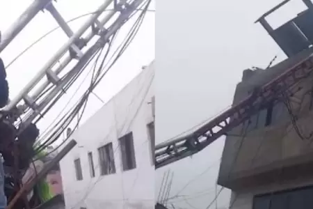 Trabajador de salva de morir en SJL tras el colapso de una antena.