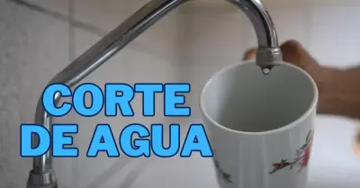 Corte de agua anunciado para este jueves 3 de julio.