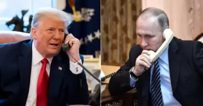 Donald Trump y Vladímir Putin conversaron por casi una hora.