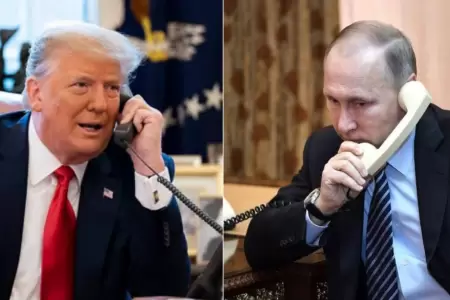 Donald Trump y Vladmir Putin conversaron por casi una hora.