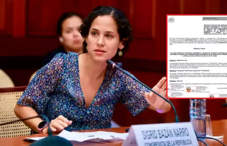 Sigrid Bazán busca anular aumento del sueldo presidencial.