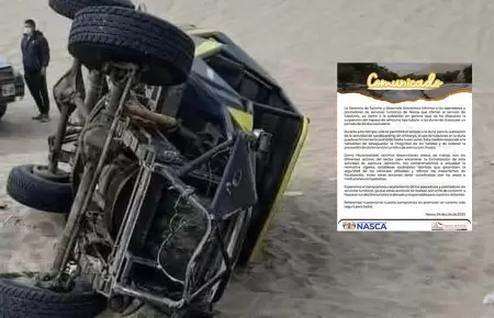 Municipalidad de Nasca suspende operacin de tubulares en dunas de Usaka.