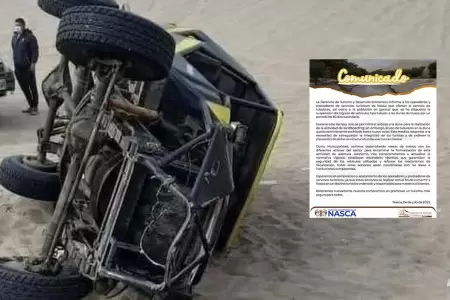 Municipalidad de Nasca suspende operacin de tubulares en dunas de Usaka.