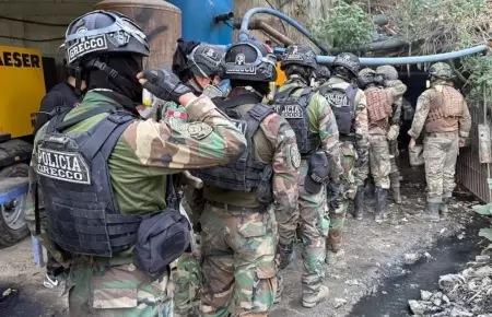 Capturan a 6 mineros informales en Pataz tras enfrentarse a balazos.