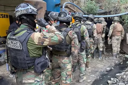 Capturan a 6 mineros informales en Pataz tras enfrentarse a balazos.