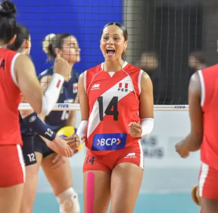 Seleccin Peruana de Vley vence a Chile en la Copa Amrica de Brasil.