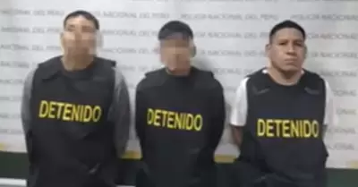 Tres presuntos extorsionadores fueron capturadores tras dejar granda en una disc