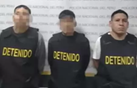 Tres presuntos extorsionadores fueron capturadores tras dejar granda en una disc