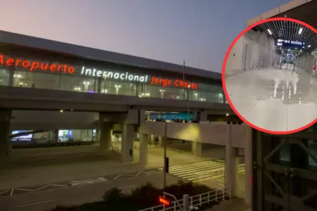 Filtracin de agua en el nuevo Aeropuerto Jorge Chvez.