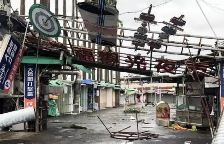 Tifn Danas deja dos muertos y ms de 300 heridos en Taiwn.
