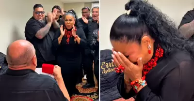 Eva Ayllón se conmueve con peculiar "pedida de mano".