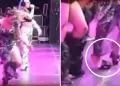 Pamela Lpez pasa tremendo roche durante concierto en Chimbote: Se tropieza y el pblico la abuchea