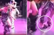 Pamela Lpez pasa tremendo roche durante concierto en Chimbote: Se tropieza y el pblico la abuchea