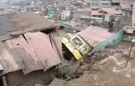 El Agustino: Es un milagro! Familia salva de morir luego que volquete cayera sobre su vivienda