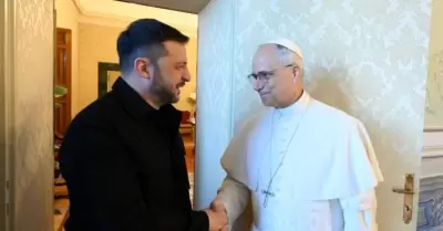 El papa León XIV se reunió con Volodimír Zelenski