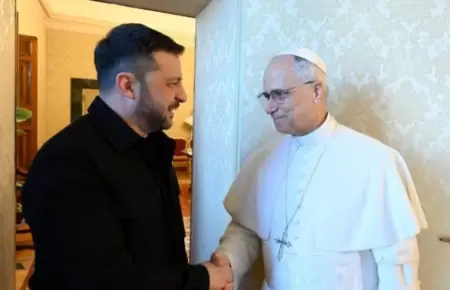 El papa León XIV se reunió con Volodimír Zelenski