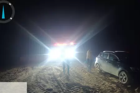 Vehculo chileno abandonado.