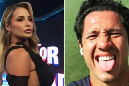 Gianluca Lapadula y Macarena Gastaldo