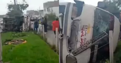 ATU multó a dueño de 'combi pirata' que se volcó en Independencia