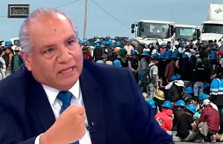 Denunciarán penalmente a dirigentes mineros por bloqueos de vías.