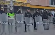 Arequipa: Agentes de la PNP buscan liberar Panamericana Sur tras bloqueo de mineros