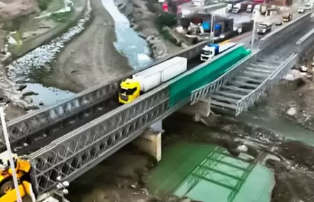 Nuevo puente modular en Chancay ser inaugurado tras cinco meses del colapso.