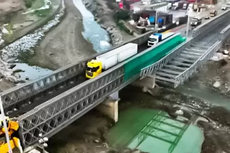 Nuevo puente modular en Chancay ser inaugurado tras cinco meses del colapso.