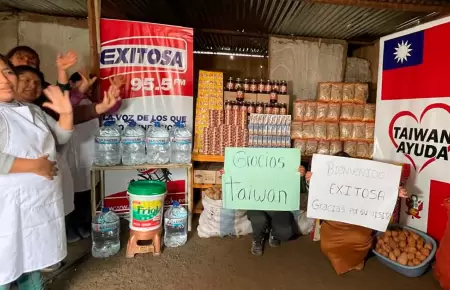 Exitosa y Taiwn entregan vveres a olla comn.