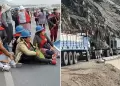 Tregua de 24 horas de mineros artesanales: Vehculos de carga pesada empiezan a circular en Ocoa