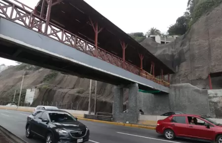 Cierran tramo de la Costa Verde por reparación del puente Bajada de Baños.