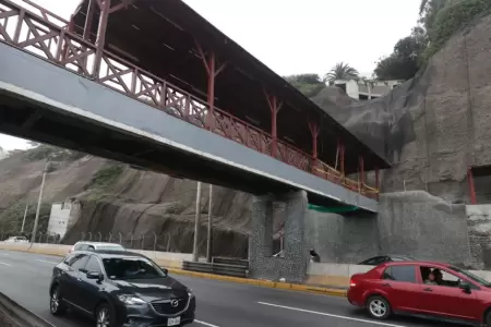 Cierran tramo de la Costa Verde por reparacin del puente Bajada de Baos.