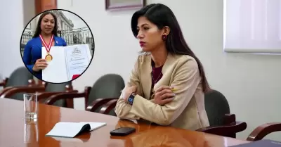 Congresista Diana Gonzáles cuestiona condecoración a 'Dayanita'.
