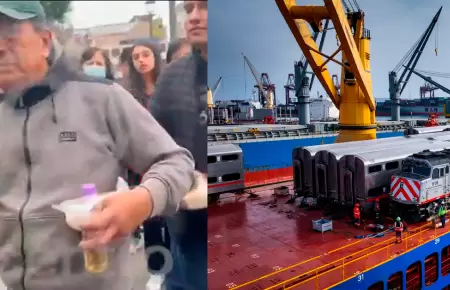 Vecinos de Punta Negra acudieron con tapers de comida a presentacin de trenes
