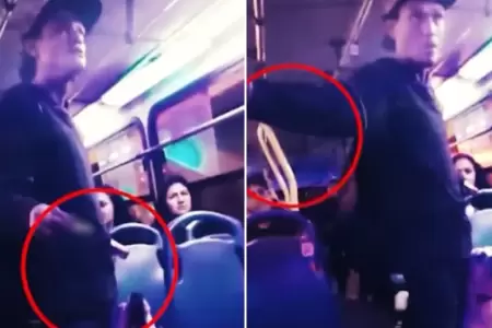 Sujeto pide limosna con cuchillo en buses
