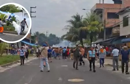 Enfrentamientos en Iquitos ante llegada de Dina Boluarte