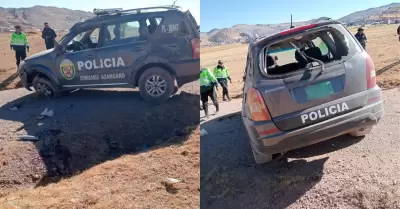 Suboficial PNP fallece tras despiste de patrullero en Puno