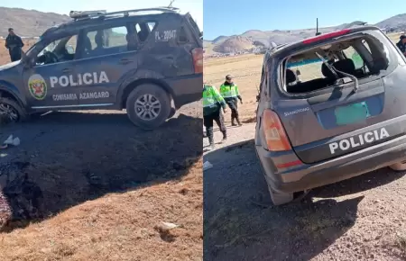Suboficial PNP fallece tras despiste de patrullero en Puno