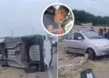 Joven en aparente estado de ebriedad causa accidente: Dej a taxista y pasajero gravemente heridos