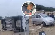 Joven en aparente estado de ebriedad causa accidente: Dej a taxista y pasajero gravemente heridos