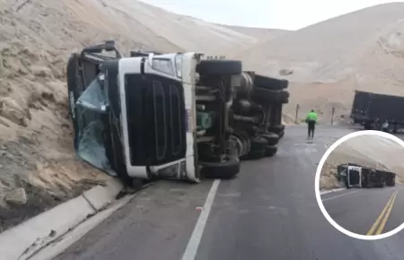 Camin se despist en plena va Costanera en Arequipa