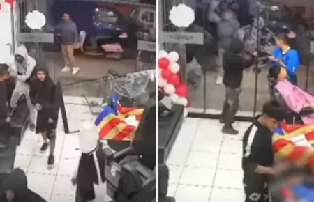 Delincuentes roban en manada una barbera en Villa El Salvador