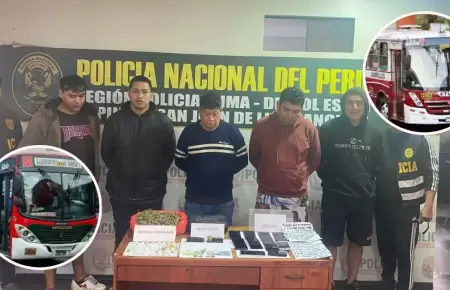 Desarticulan banda dedicada a extorsionar empresas de transporte