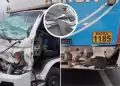Accidente en Los Olivos: Conductor de furgoneta queda herido tras impactar contra bus 'El Chino'