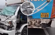 Accidente en Los Olivos: Conductor de furgoneta queda herido tras impactar contra bus 'El Chino'