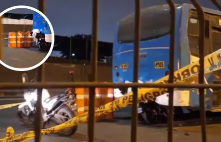 Rmac: Motociclista muere tras chocar contra la parte trasera de bus del 'Chino'
